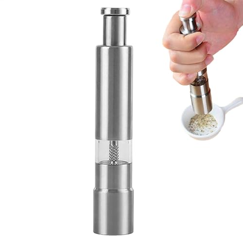 Moulins à sel et à poivre – Moulins à poivre en acier inoxydable pour grains de poivre, sel de mer, épices, set/