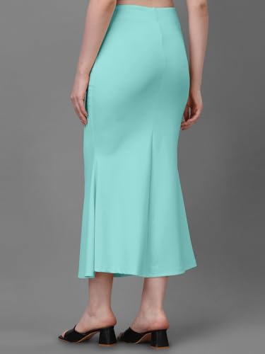 Image of Women's Saree Shapewear Petticoat, Cotton Blend Stretchable Mermaid Skirt, High Waist Tummy Control, Smooth Curve Fit with Adjustable Drawstring