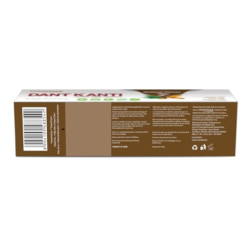 Patanjali Dant Kanti Natural Toothpaste – Herbal Ayurvedic Fluoride-Free Toothpaste – Fresh Herbal Flavor – New Pack (150 g / 5.29 fl oz – Pack of 6) & Old Pack (200 g / 6.76 fl oz – Pack of 5)