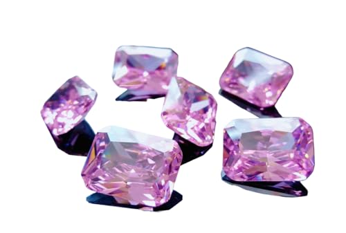Zircon cubique rose de rechange octogone pour réparer une bague