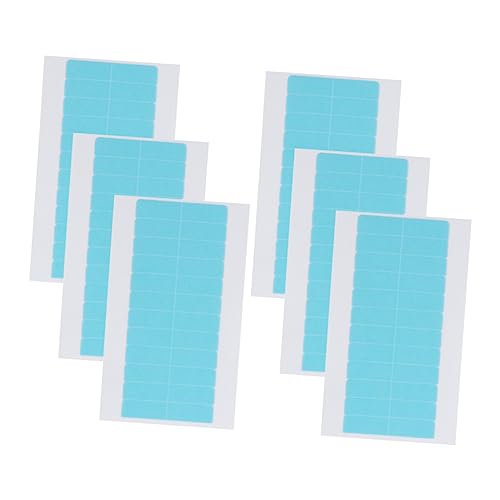 IWOWHERO Hair Extension Tape Tabs 6 Sheets Double Sided Adhesive Strips Tape for Wigs Cost