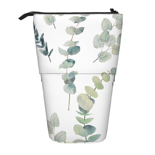 YXDVPALNE Eucalipto,Estuche telescópico para lápices, Soporte para lápices con Cremallera.