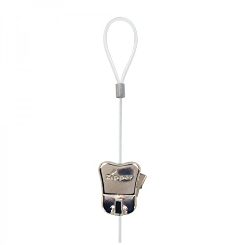 Stas Moulding Picture Hook White + Perlon Cord With Loop 150 Cm (59") + Zipper Hook #TOP2