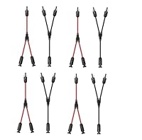Y Kabel Solar 6mm² Solarkabel Y Verteiler,10AWG 4 Paar 1Y2 Solar Kabel Y für PV Module.(Rot + Schwarz).