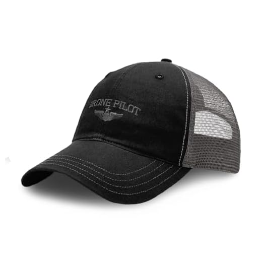 Richardson Trucker Mesh Hat Drone Pilot Gray Embroidery Cotton Dad Hats for Men & Women Snapback Black Charcoal