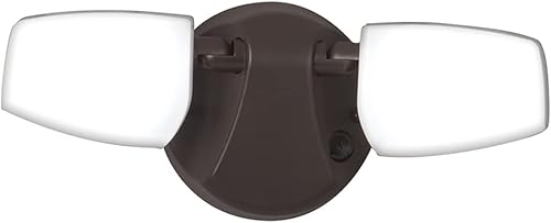 Miniatura 6 de HALO Luz de inundación de doble cabeza LED integrada de 180 grados activada por movimiento blanco con CCT seleccionable (3000K-5000K)