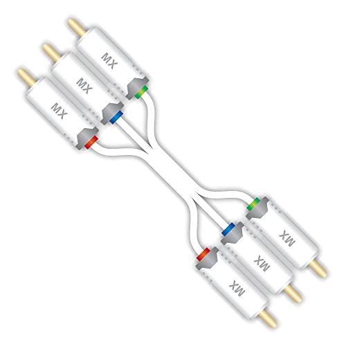 Image of MX RCA Cable 2RCA Male to 2RCA Stereo Audio Cable Gold Plated Adapter Dual Shielded for Home Theater Amplifier Hi-Fi System Car Sound Speaker PARENT (3 rca male / 3 rca male Y-splitter cable, 2 METER)