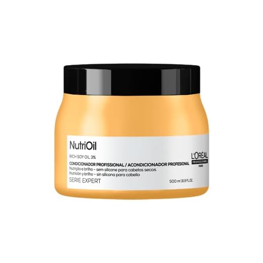 L'Oréal Professionnel Máscara de tratamento NutriOil para nutrição e brilho, enriquecido com óleo de coco, com textura leve e para todos os tipos de cabelo, 500g
