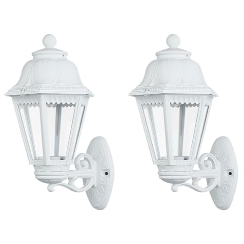 Applique extérieure étanche blanche vintage au design créatif et durable