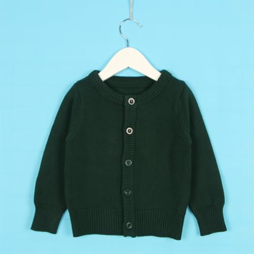 Girls Boys Knit Cardigan Single Breasted Sweater Toddler Baby Basic Crewneck Long Sleeve Jacket Causal School Uniform Outfit4