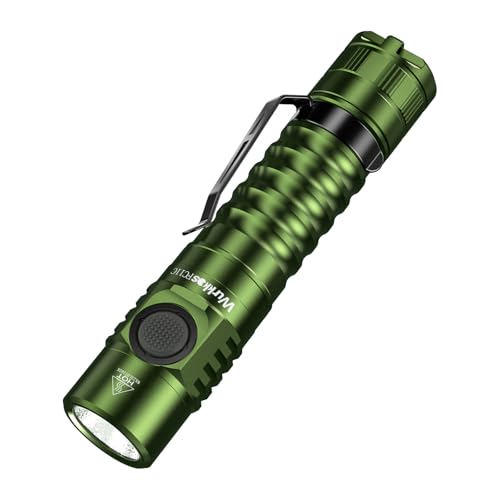 Wurkkos FC11C LED Flashlights Rechargeable -Small Powerful EDC Flashlight 90CRI 1200 High Lumen, IP68 Waterproof,Magnetic Tailcap,155M Beam Distance for Garden Dog Walking Emergency(Green 4000K)