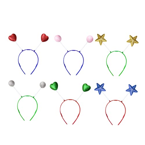 minkissy 12個入り 星型 ハート型カチューシャ キッズ用 春 クリスマスパーティーアクセサリー 仮装 カーニバル用 ヘッドボッパー スタイル指定不可 色指定不可