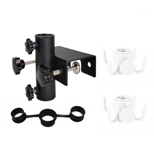 Support parasol de balcon réglable en métal à serrage renforcé