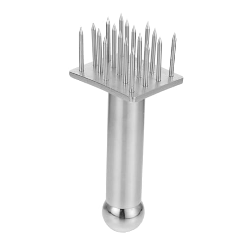 VICASKY Inteneritore Carne Acciaio Inossidabile Piccolo con Aghi per Ammorbidire Strumento Compatto e Sicuro per Cucina Domestica Facile da Pulire e Uso Ergonomico