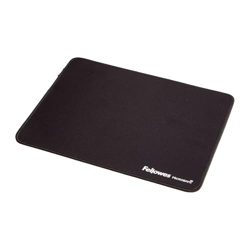 Image of Fellowes Breyta Extra-Large Ergonomic Mousepad Black - Non-Slip Rubber Base, Durable Stitched Edges, Microban® Protection, Eco-Friendly, and Optimized for Optical & Laser Mice