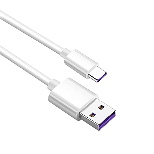 USB Type C Cable 5A Fast Charging 3FT, USB C to USB A Charger Cord Support QC 3.0 USB 2.0 480Mbps Data Transfer Compatible with Galaxy S10 S9 S21, Note 10 9,Other USB-C Device ect.-White