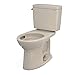 TOTO Drake Two-Piece Elongated 1.6 GPF Universal Height TORNADO FLUSH Toilet with CEFIONTECT, Bone - CST776CSFG#03