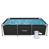 VirtuFit Rechteckpool 260 x 180 cm - inkl. Filterpumpe &...