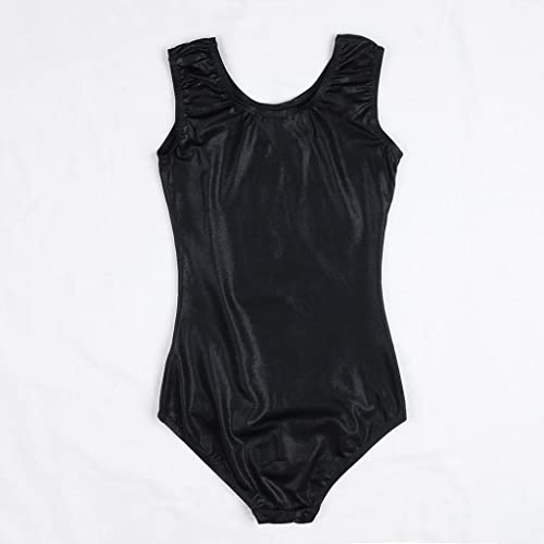shamjina Macacão de Malha Feminina de Ginástica de Uma Peça Só para Garotas Macacão Metálico Sem Man