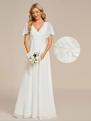 Image of Ever-Pretty Womens V Neck Applique Mother of the Bride Dresses Formal Dress