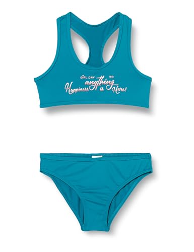 Maillot de bain deux pièces fille Haute Pression élégant uni X9054