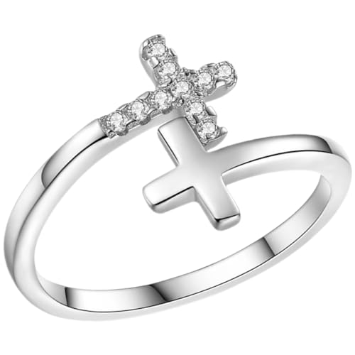 SOIMISS bague croix bracelets anneau peluches charmes porte-clés lumineux bracelets pour enfants pièces bague femme pour fille bagues pour adolescentes bagues ouvertes femme alliage Silver