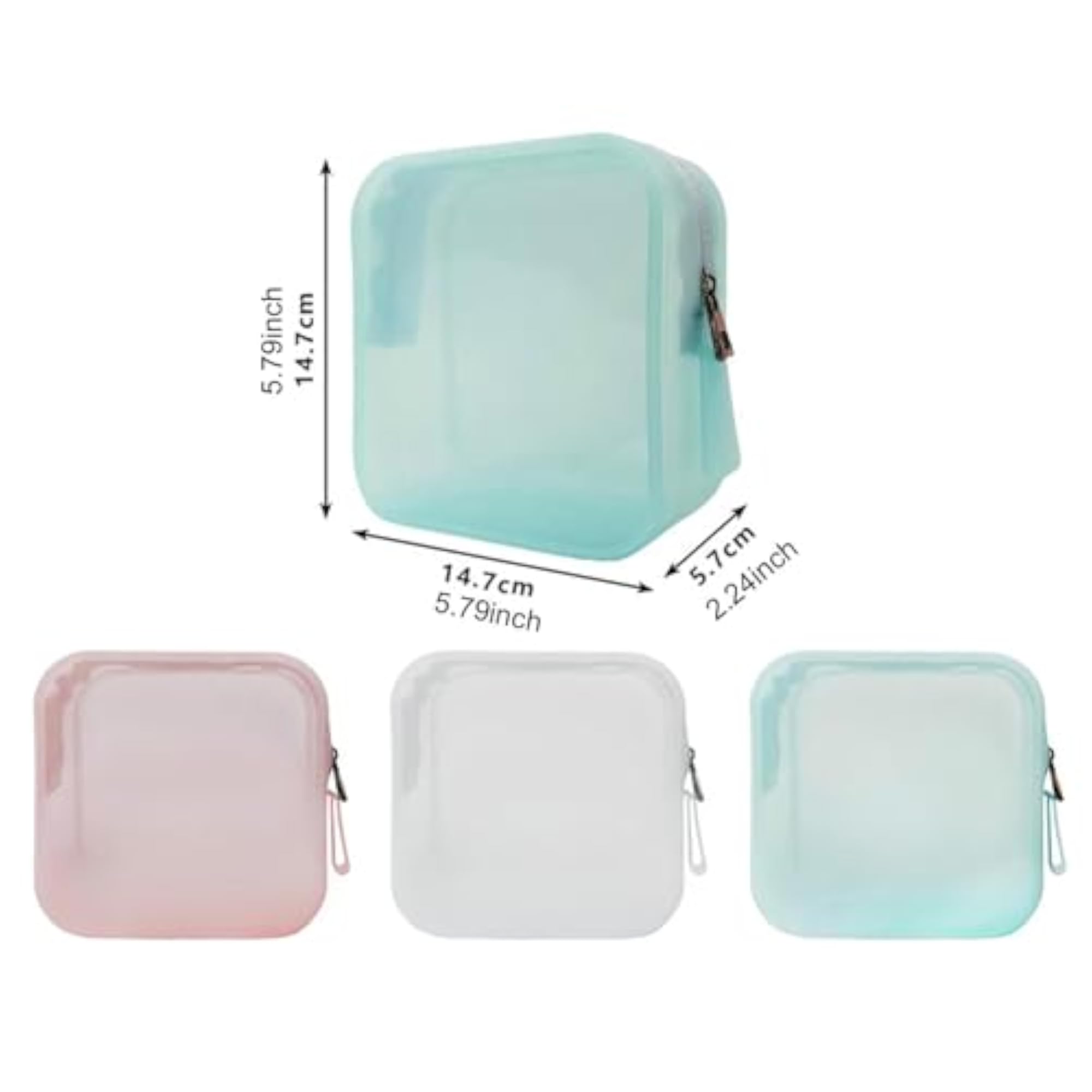 Travel Makeup Bag for Lipstick and Hair Accessories, Light Blue