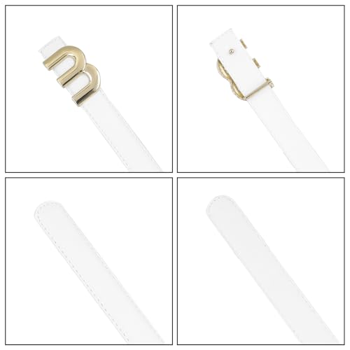 ANKOMINA Women's Luxury M Buckle PU Leather Waist Belt Fashion Adjustable Waistband for Jeans Dress Pants 7