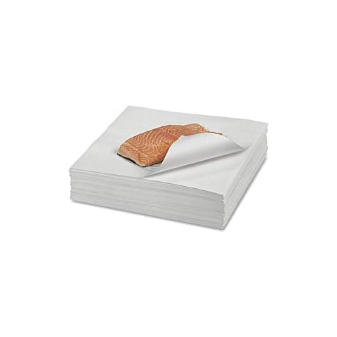 12" x 12" Butcher Paper White Disposable Wrapping or Smoking Meat - 500 Sheets Cover