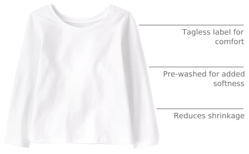 Image of The Children's Place Baby-Girls and Toddler Basic Long Sleeve Layering Tees