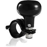 VaygWay Steering Wheel Spinner Knob- Car Suicide Handle Knob Ball- Universal Tractor Vehicle Boat Black- Wheel Accessories Arthritis Handicap Spinners