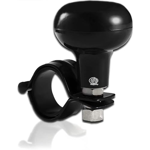 Vaygway Universal Fit Vehicle Steering Wheel Suicide Spinner Knob- Black Car Suicide Ball Power Handles- Vehicle Tractor Boat Black Spinner Knob- Wheel Accessories Arthritis Handicap Spinners