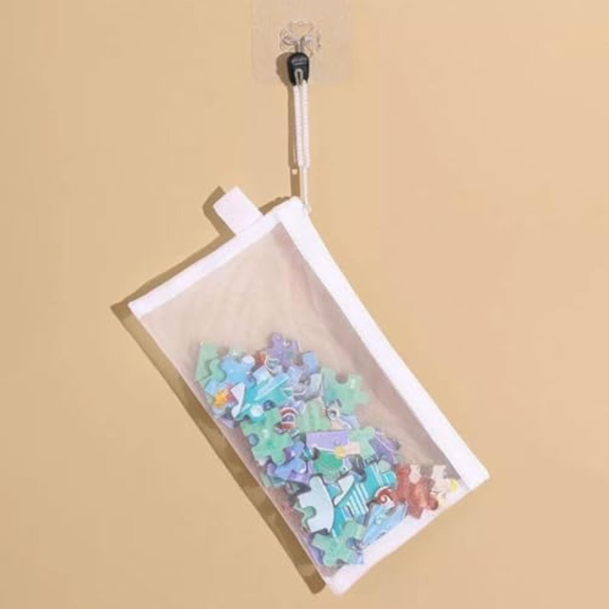Heavy-Duty Transparent Pouch, Waterproof Mesh Zipper Bag