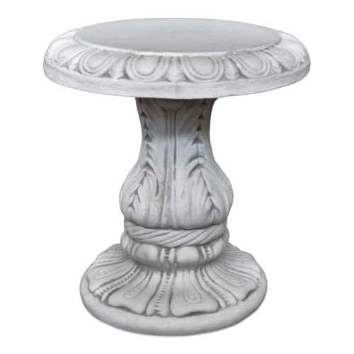 gartendekoparadies.de Runder Hocker Gartenstuhl, H. 47 cm, 43 kg, Grau,...