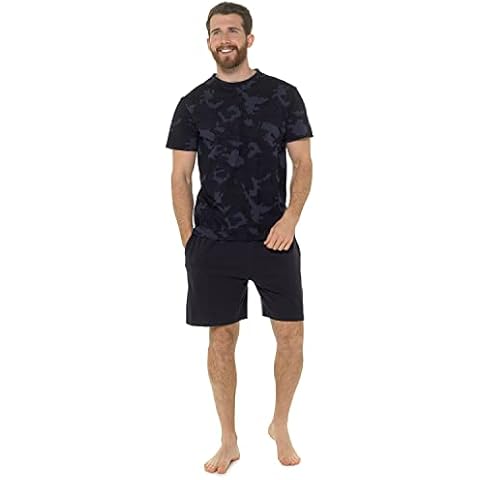 Conjunto de pijama de manga corta para hombre, Camuflaje azul, XXL Cover