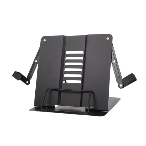 Abaodam 可能な多機能読書見台 ブラック 属製耐久コンパクト収納ラック 学校 自宅 オフィス対応軽量読書棚