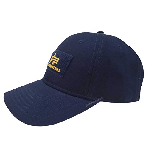 Alpha Industries VLC II - Cappellino da baseball in cotone regolabile, 6 pezzi, colore: Nero Blu repl.blu Taglia unica