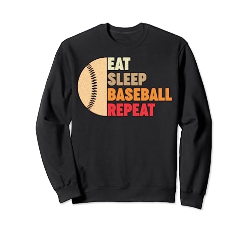 Funny Baseball Eat Sleep Baseball Repeat Baseball Player Sudadera