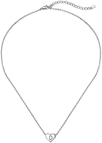 Silvora Sterling Silver Initial Necklace Heart Letter Charms Jewelry for Women Teen Girls with Brand Packaging