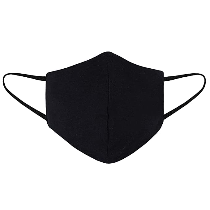 SAA Trader Pack of 3 Pure Black Without Adjustable Cotton Super Soft Reusable Washable Protection Cloth Face Mask for Men/Women/Unisex Adults, Pack of 3 (B0BLP1VP9M) Amazon Price History, Amazon Price Tracker