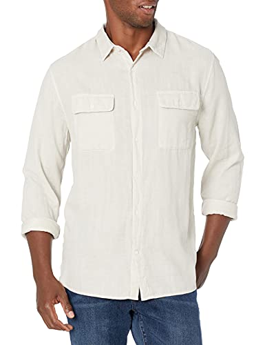 Vince Men's Double Face Garment Dye Long Sleeve, Desert Sand, Extra Large #TOP12