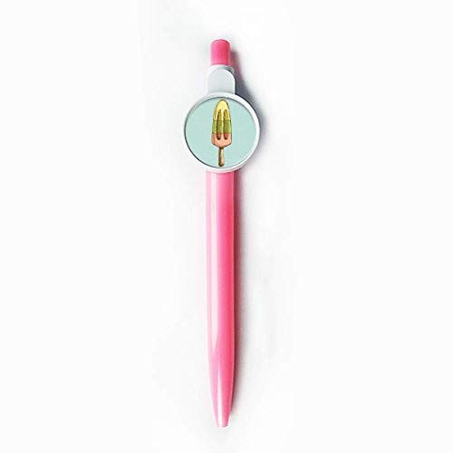 Stylo à bille rétractable bleu glacé et multicolore pour écriture fluide
