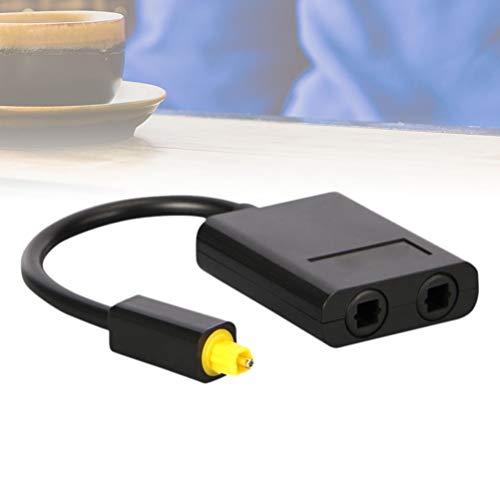 Adaptador de áudio óptico digital 1x2 SUPVOX com entrada para duas saídas (preta)