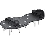 Aigid Lawn Spike Belüfter Schuhe/Sandalen Rasenvertikutierer Rasennagelschuhe mit 2 verstellbaren Riemen und Metall, Universalgröße passend für Schuhe oder Stiefel für Rasenflächen