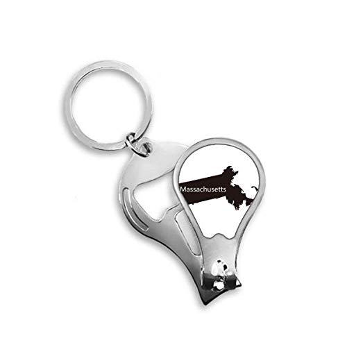 Coupe-ongles de voyage motif silhouette Massachusetts pour trousse