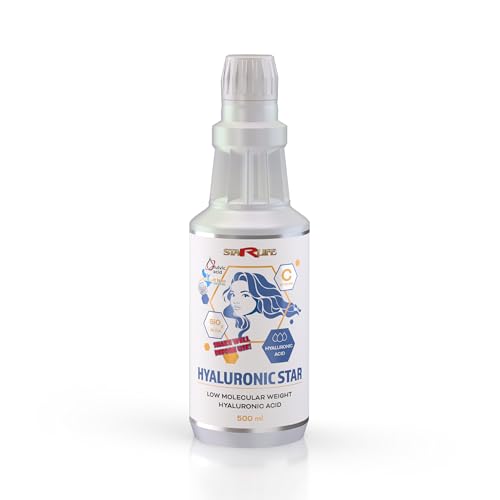 Starlife HYALURONIC STAR - Ácido hialurónico y vitamina C Drops - Solución microcoloidal - con silicio, 74 minerales y oligoelementos, 92% de biodisponibilidad 60 ml