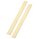 QUARKZMAN 2 Stück H62 Messing Flachstangen 0.08"x1"x10" Quadratische Metall Vollmessingstangen Für Messerherstellung DIY Handwerk Architektonische Dekoration Industrie Wärmeleitfähigkeit