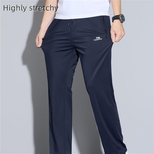 Meshirons - Ice Silk Mesh Panel Casual Pants, Coolmance Stretch Pants for Men, Mencomfy Pants for Men3