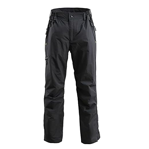 8 Fans Fishing Pants,Waterproof Rain Pants for Men&Women Quick Dry Hiking Pants for Outdoor Fishing Hikng Skiing Trawler Medium Black
