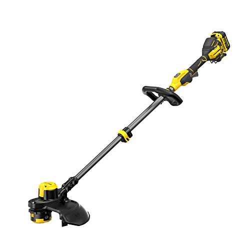 STANLEY FATMAX V20 Cordless String Trimmer, Brushless Technology, 33cm Cutting Width,QUICKWIND Spool System with 2mm dual line, Variable Speed, Includes 1x 4.0Ah Lithium-Ion Battery and Charger
